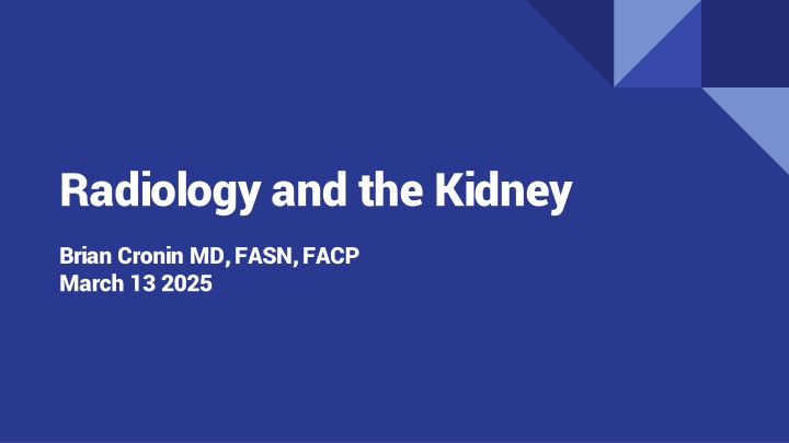 radiology and the kidney
