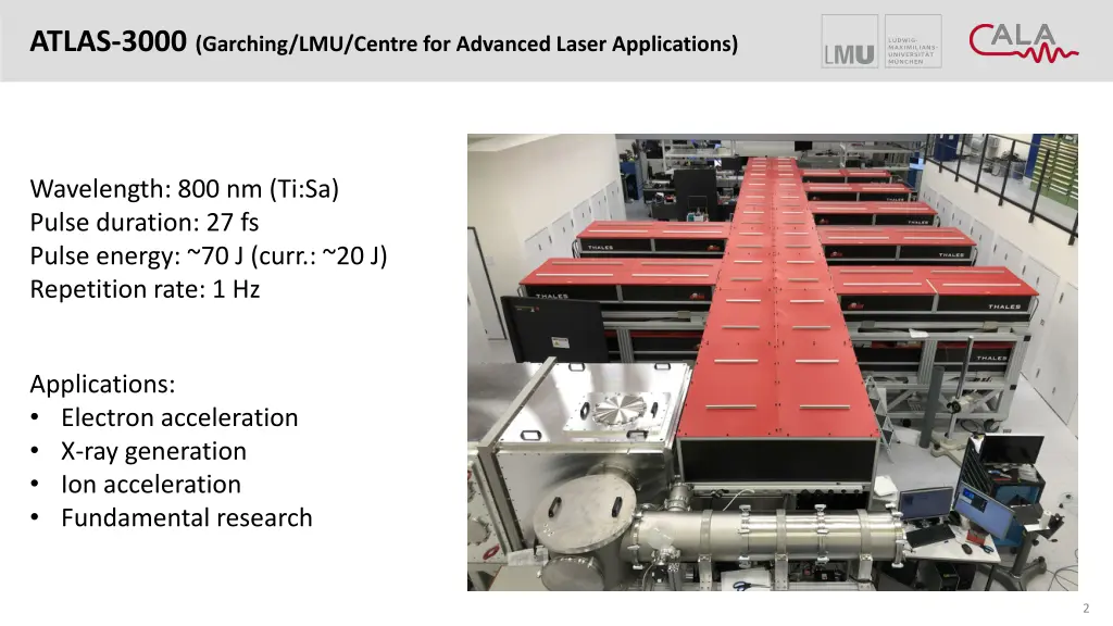 atlas 3000 garching lmu centre for advanced laser