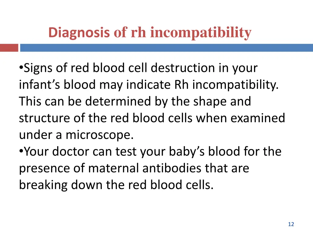 diagnosis of rh incompatibility 2