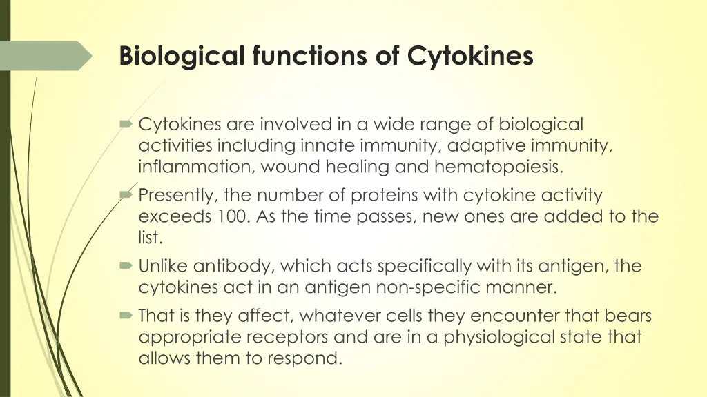 biological functions of cytokines