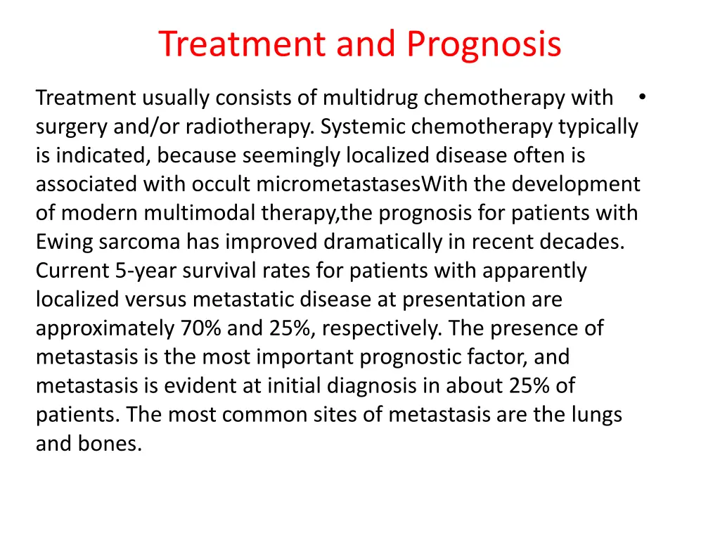 treatment and prognosis