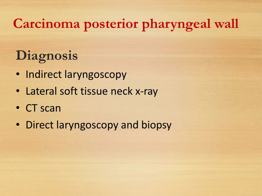 carcinoma posterior pharyngeal wall 1