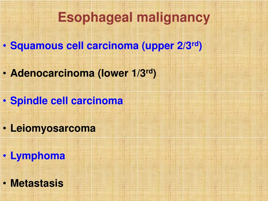 esophageal malignancy