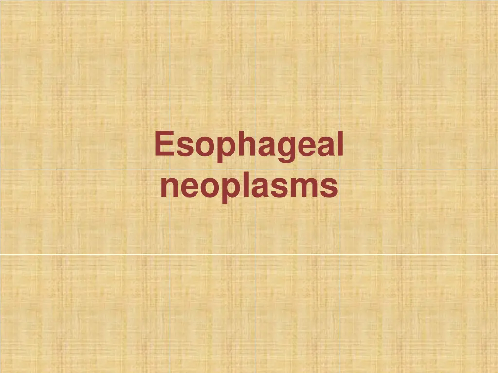 esophageal neoplasms