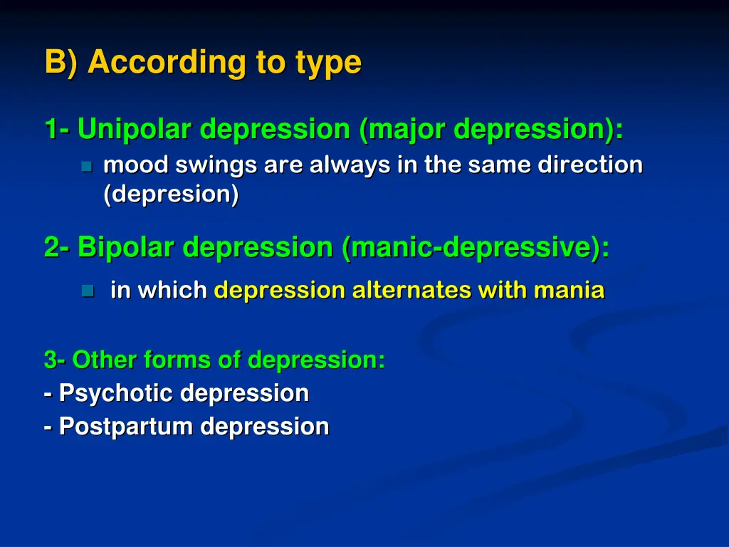 b according to type