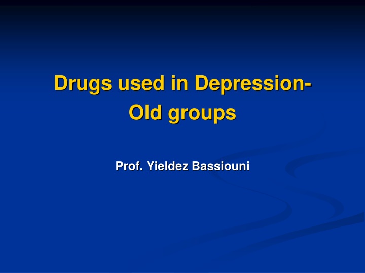 drugs used in depression old groups