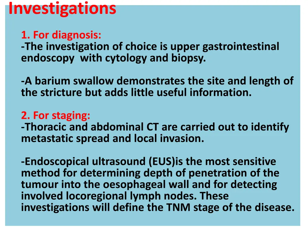 investigations