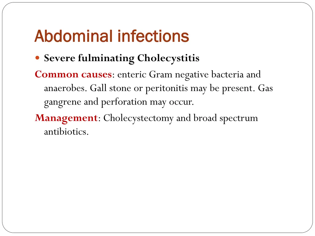 abdominal infections abdominal infections