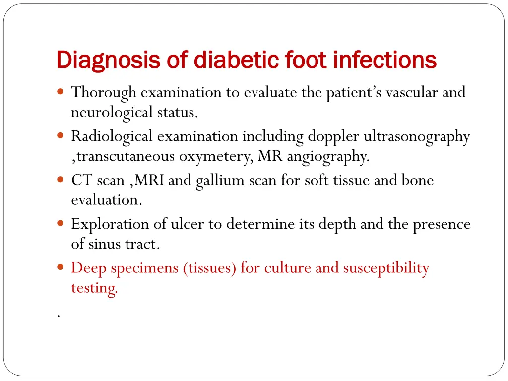 diagnosis of diabetic foot infections diagnosis