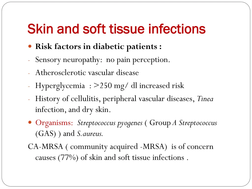skin and soft tissue infections skin and soft