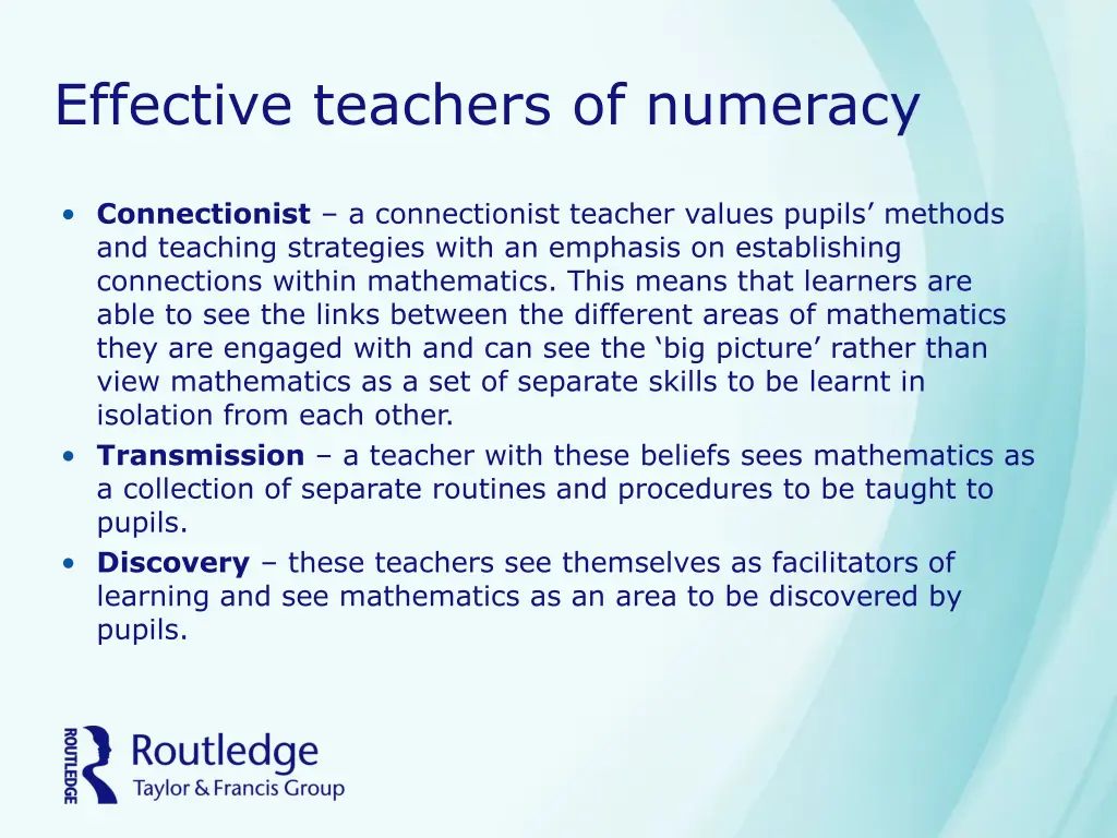 effective teachers of numeracy