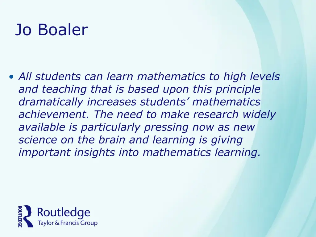 jo boaler