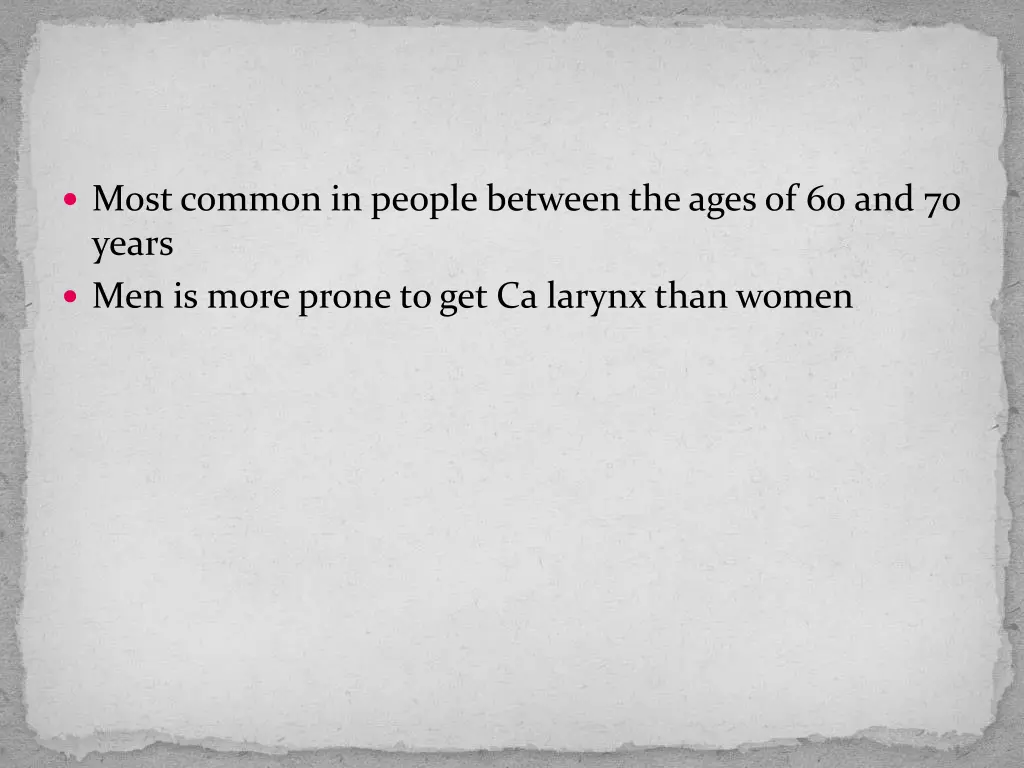 most common in people between the ages