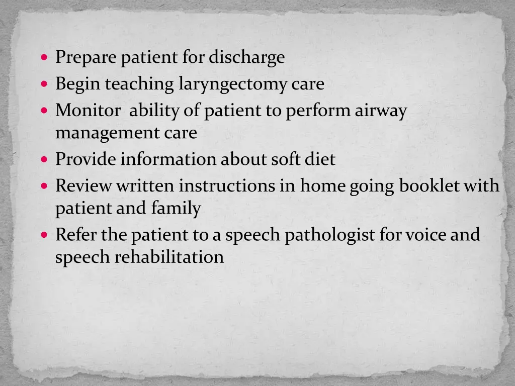 prepare patient for discharge