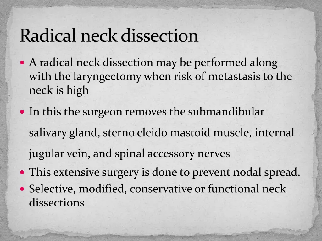 radical neck dissection