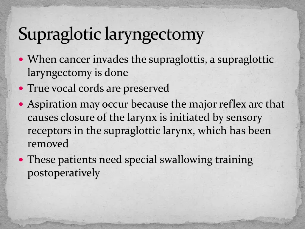 supragloticlaryngectomy