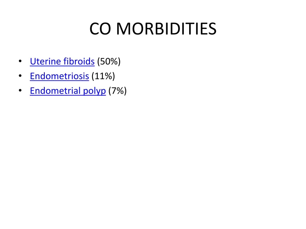 co morbidities