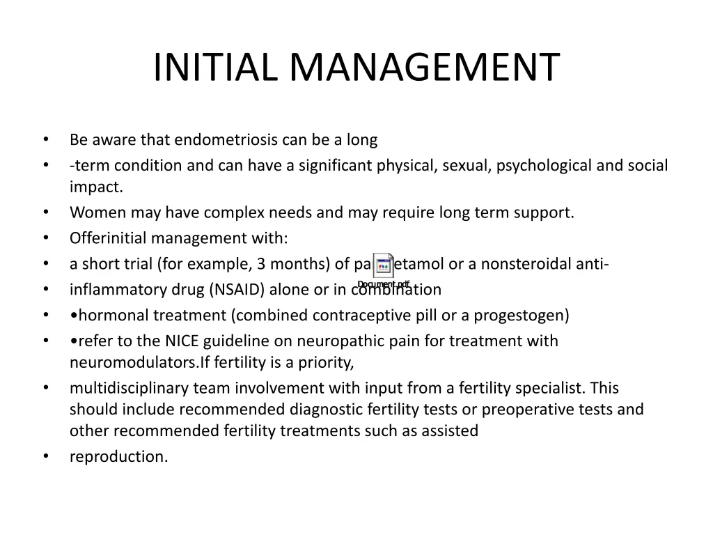 initial management