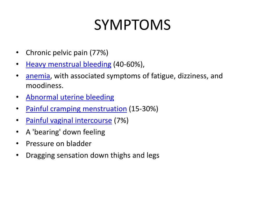 symptoms