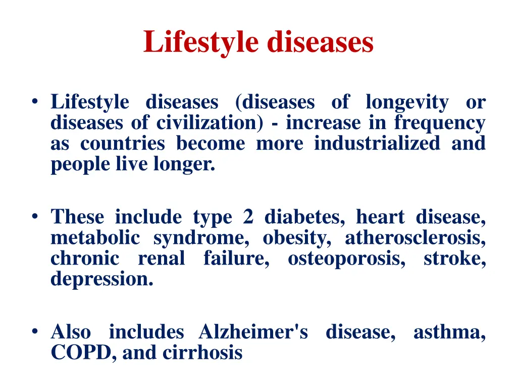 lifestyle diseases