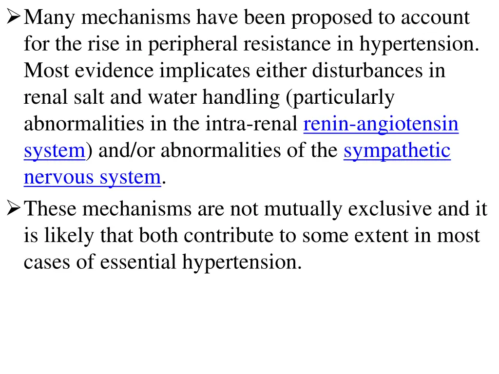many mechanisms have been proposed to account