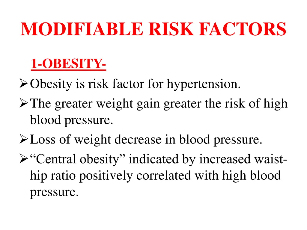 modifiable risk factors