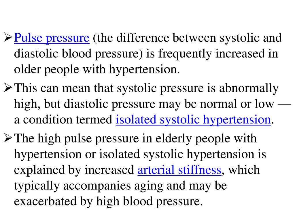 pulse pressure the difference between systolic