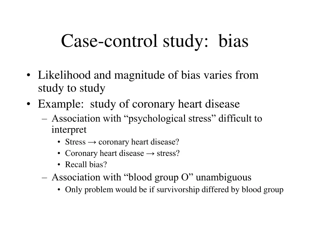case control study bias