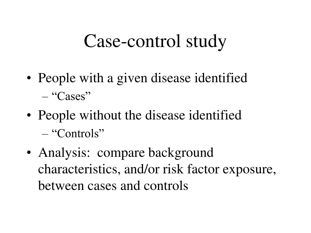 case control study
