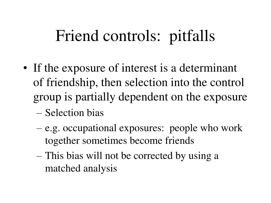 friend controls pitfalls 1