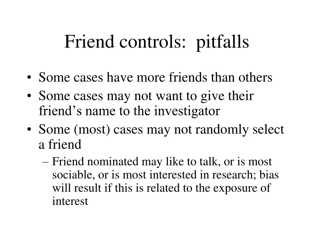 friend controls pitfalls 2