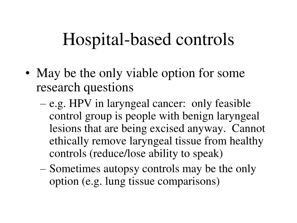 hospital based controls 2