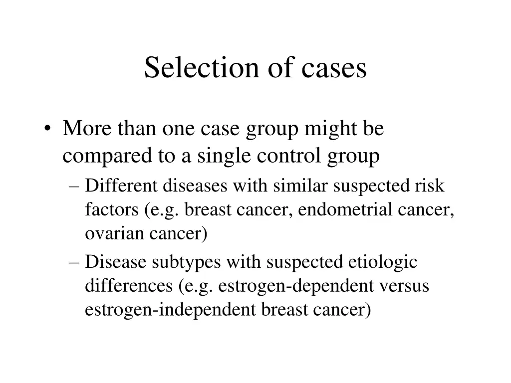 selection of cases 1