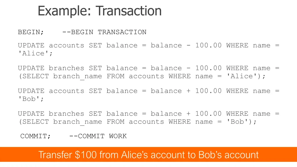 example transaction