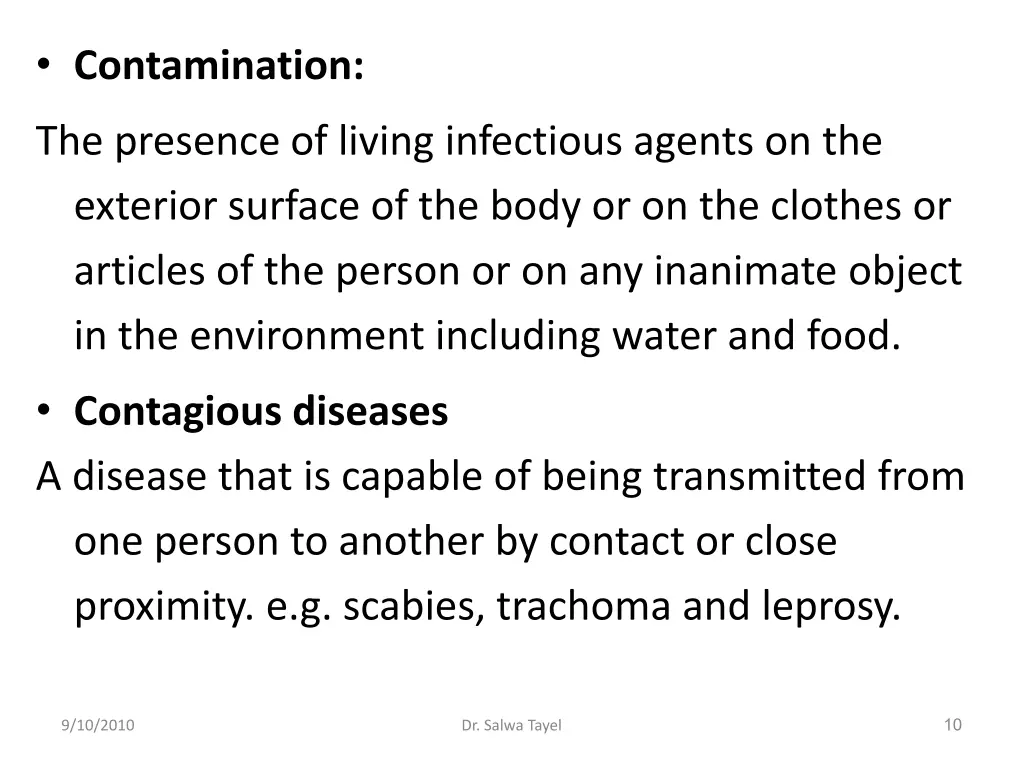 contamination