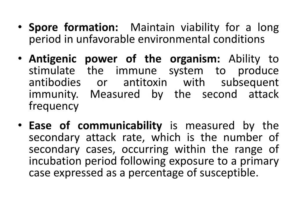 spore formation maintain viability for a long