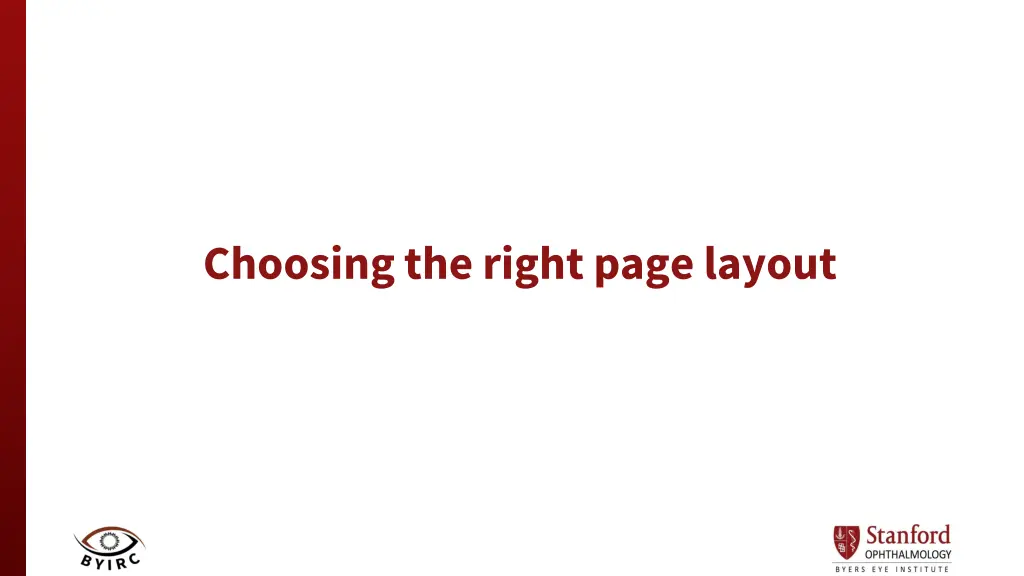 choosing the right page layout
