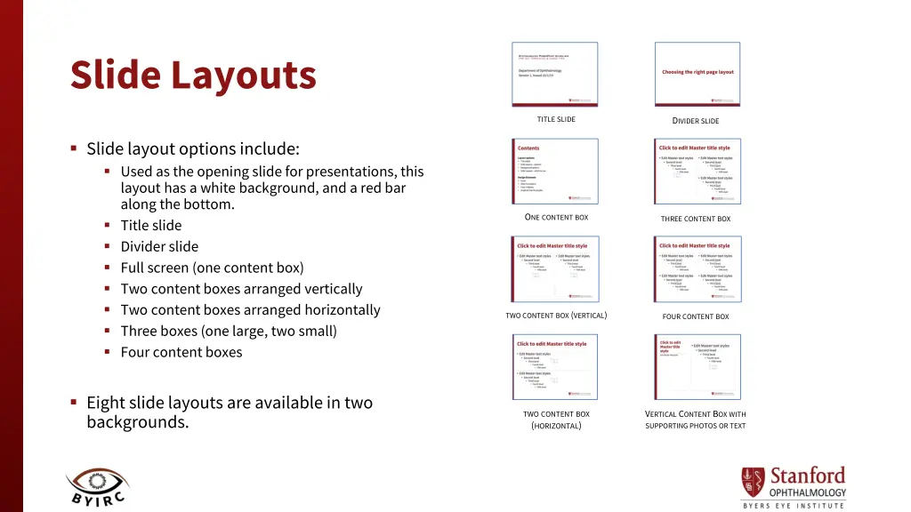 slide layouts