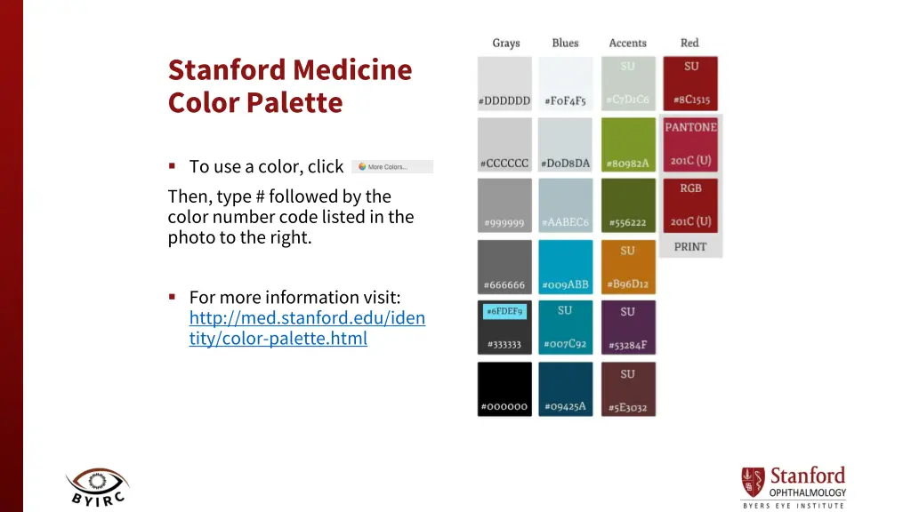 stanford medicine color palette