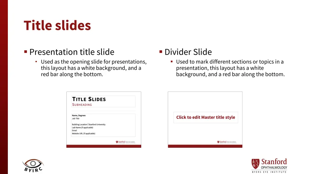 title slides
