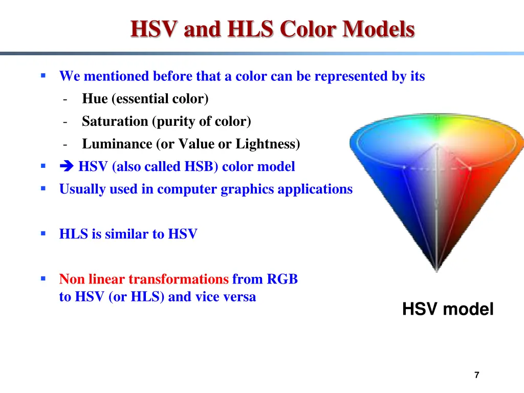 hsv and hls color models