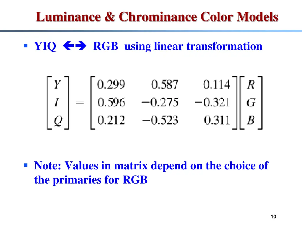 luminance chrominance color models 1