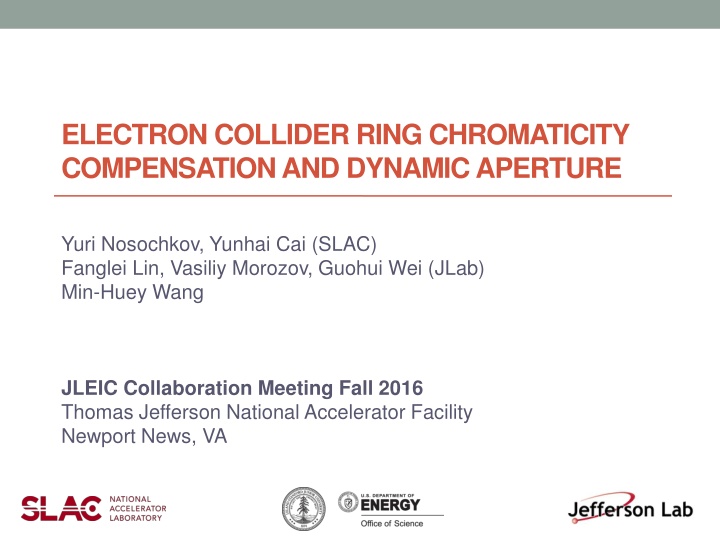 electron collider ring chromaticity compensation