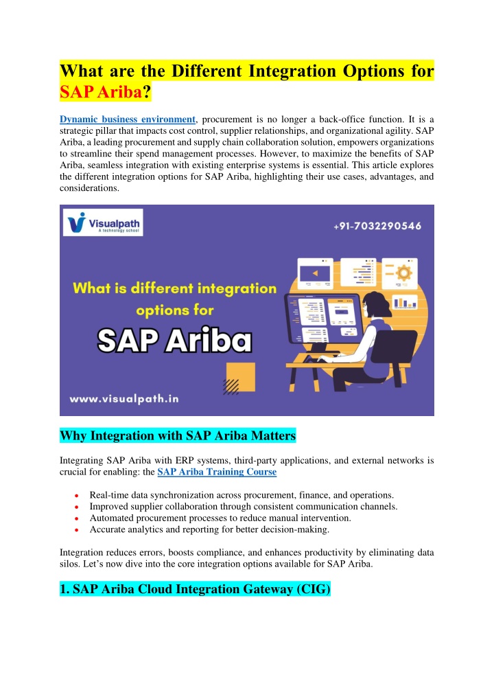 what are the different integration options