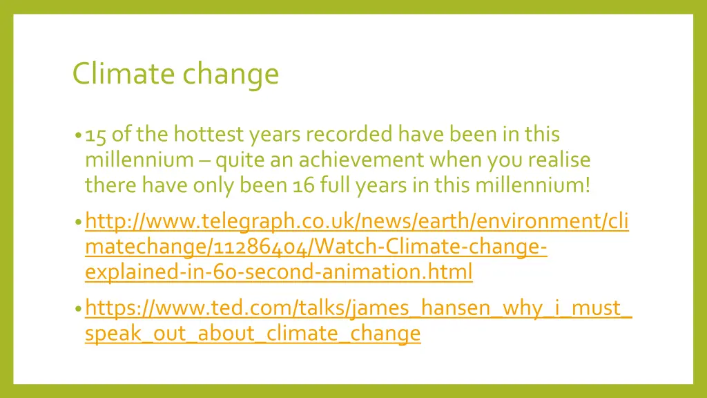 climate change