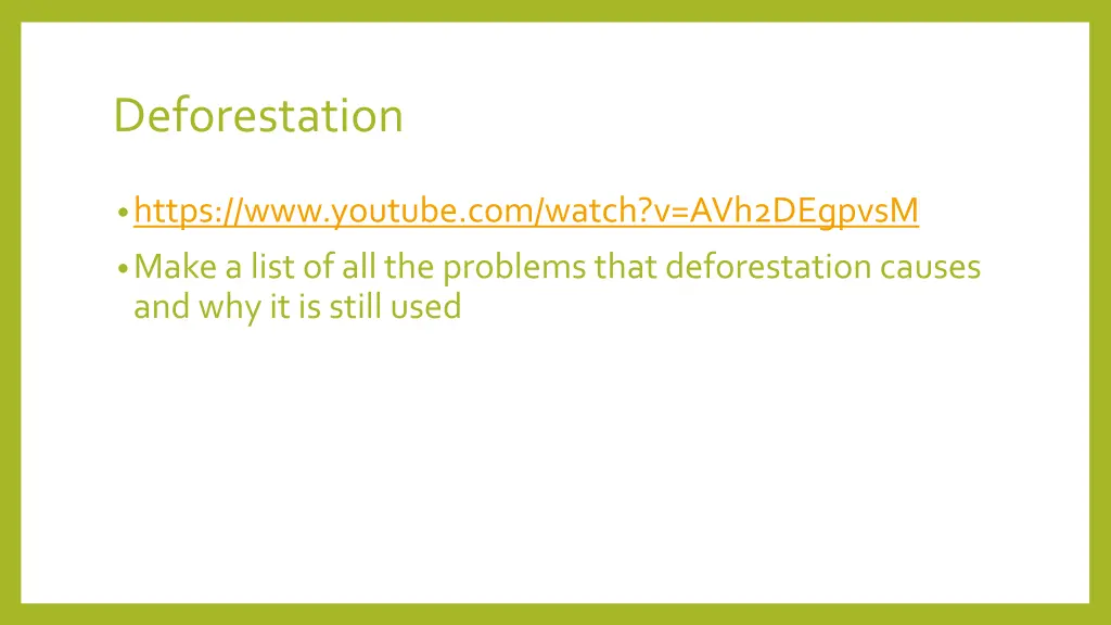 deforestation