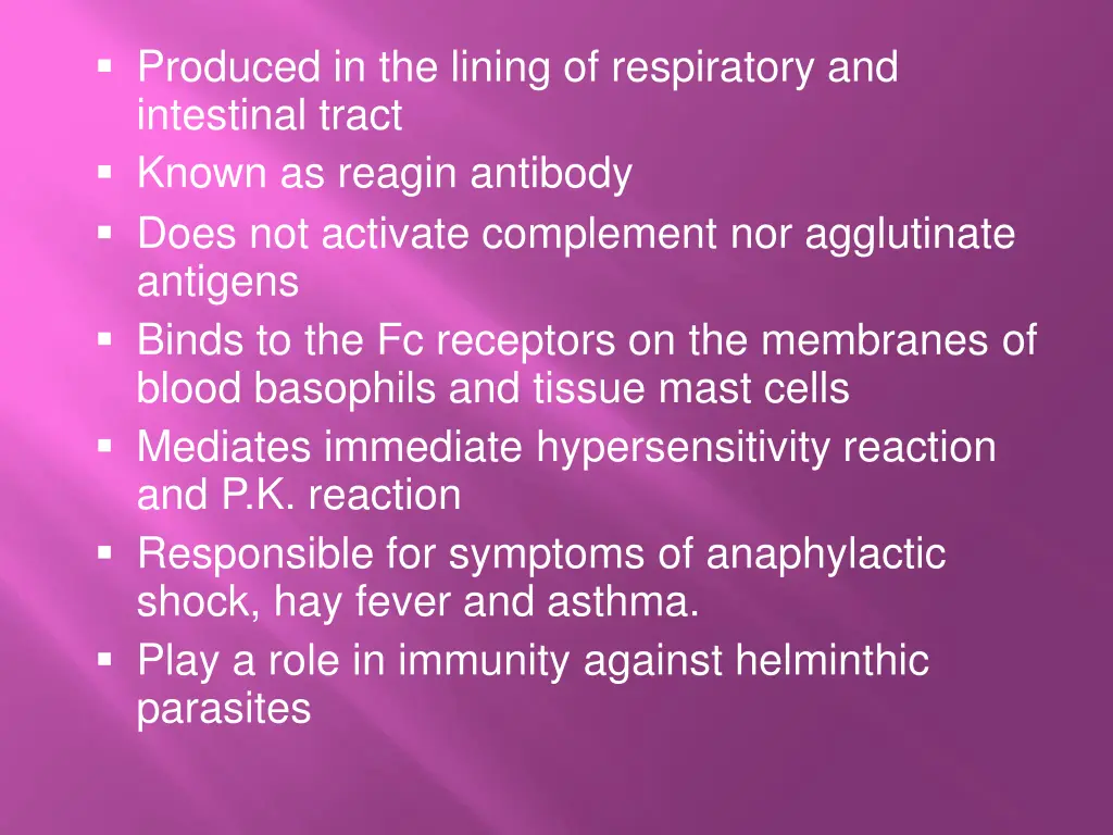 produced in the lining of respiratory