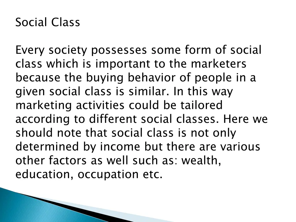 social class