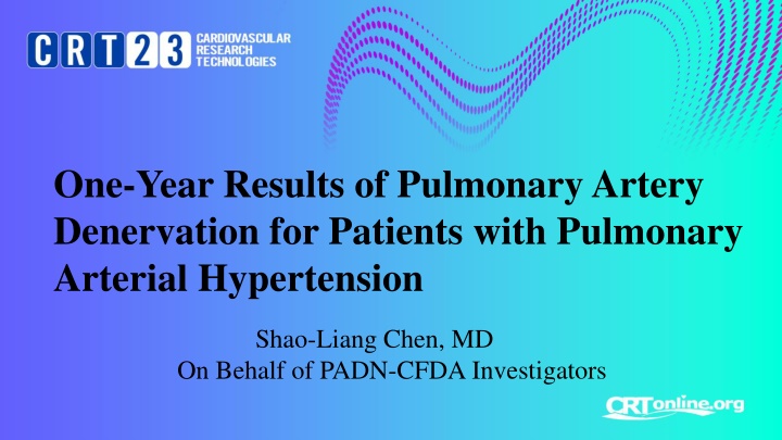 one year results of pulmonary artery denervation