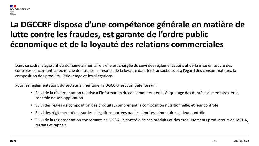 la dgccrf dispose d une comp tence g n rale